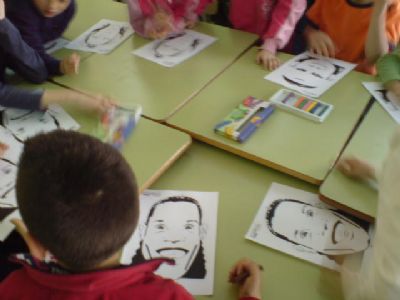 Pintando a nuestro idolo
